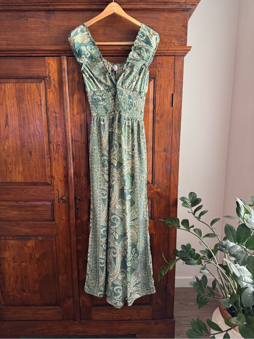Cienna Sherwood Rosa Silk Blend Wide Leg Jumpsuit